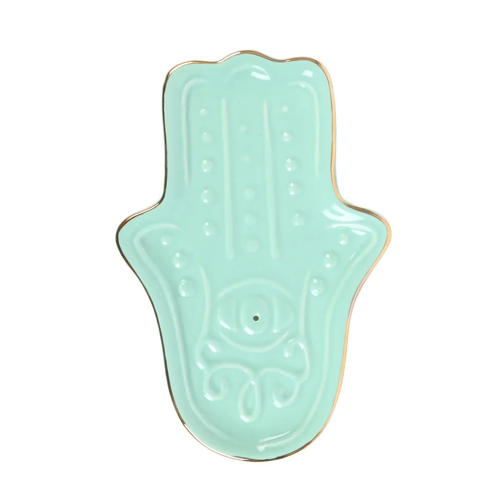 Blue Hamsa Hand Incense Stick Holder - Image 3