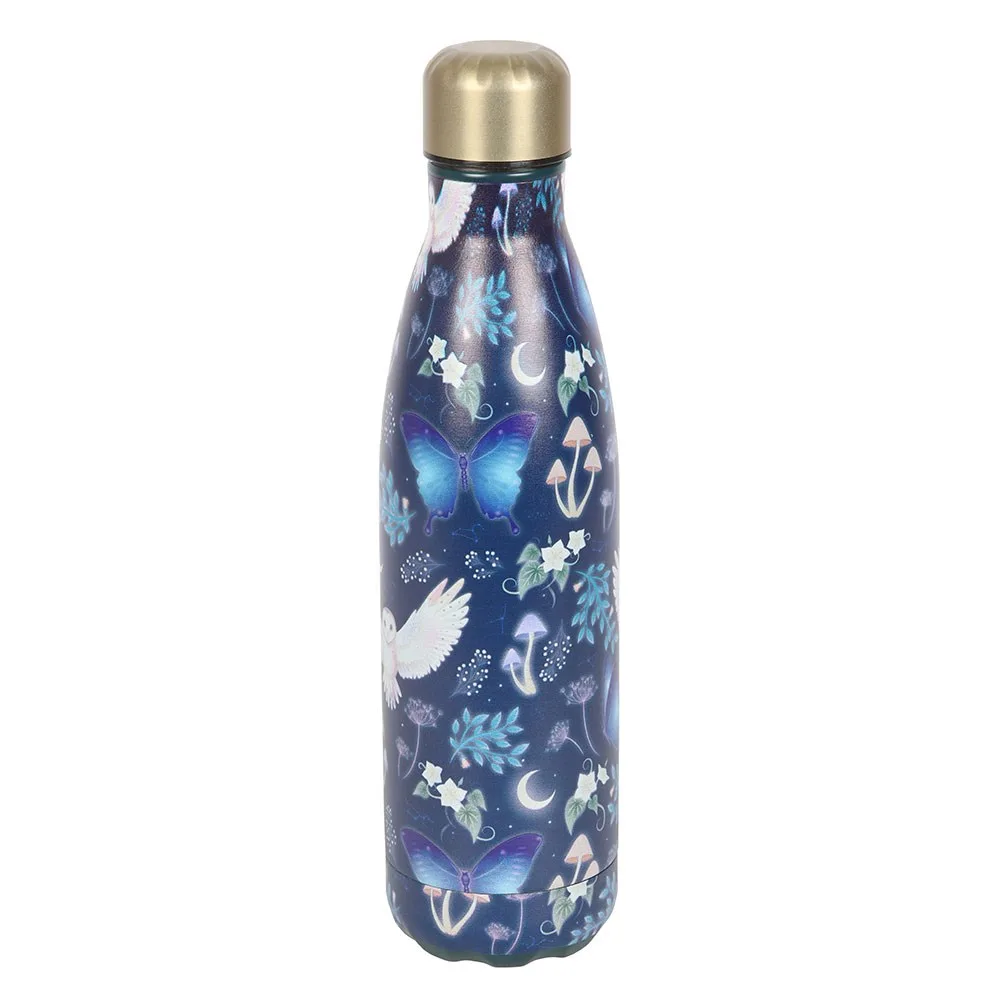 Night Flight Owl Print Metal Water Bottle, photo 4 of 7
