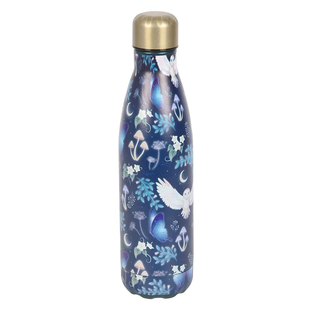 Night Flight Owl Print Metal Water Bottle, photo 5 of 7