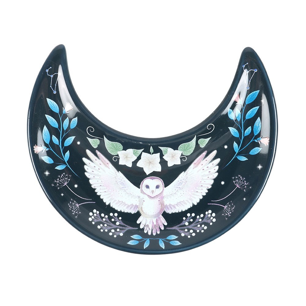 Crescent Moon Owl Trinket Dish Crescent Moon Owl Trinket Dish