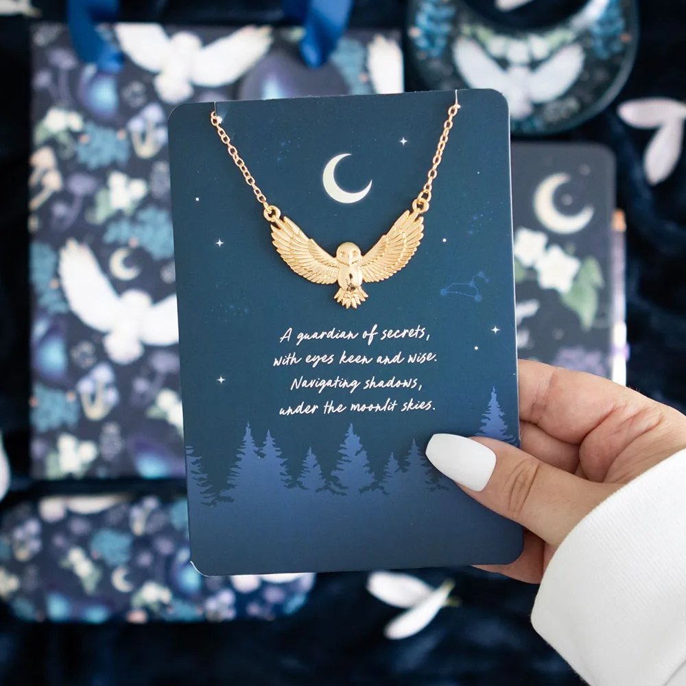 Night Owl Necklace Greeting Card Night Owl Necklace Greeting Card