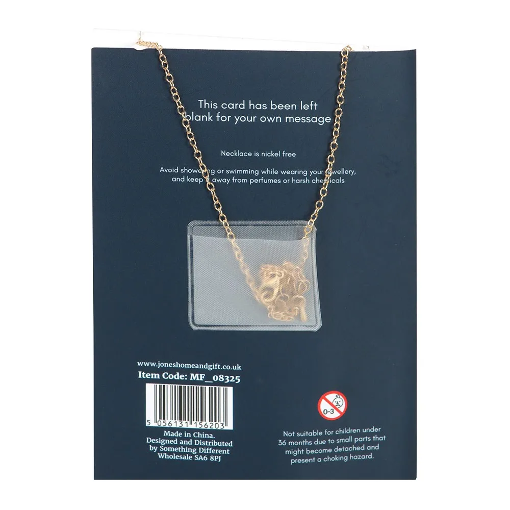 Night Owl Necklace Greeting Card - Image 3