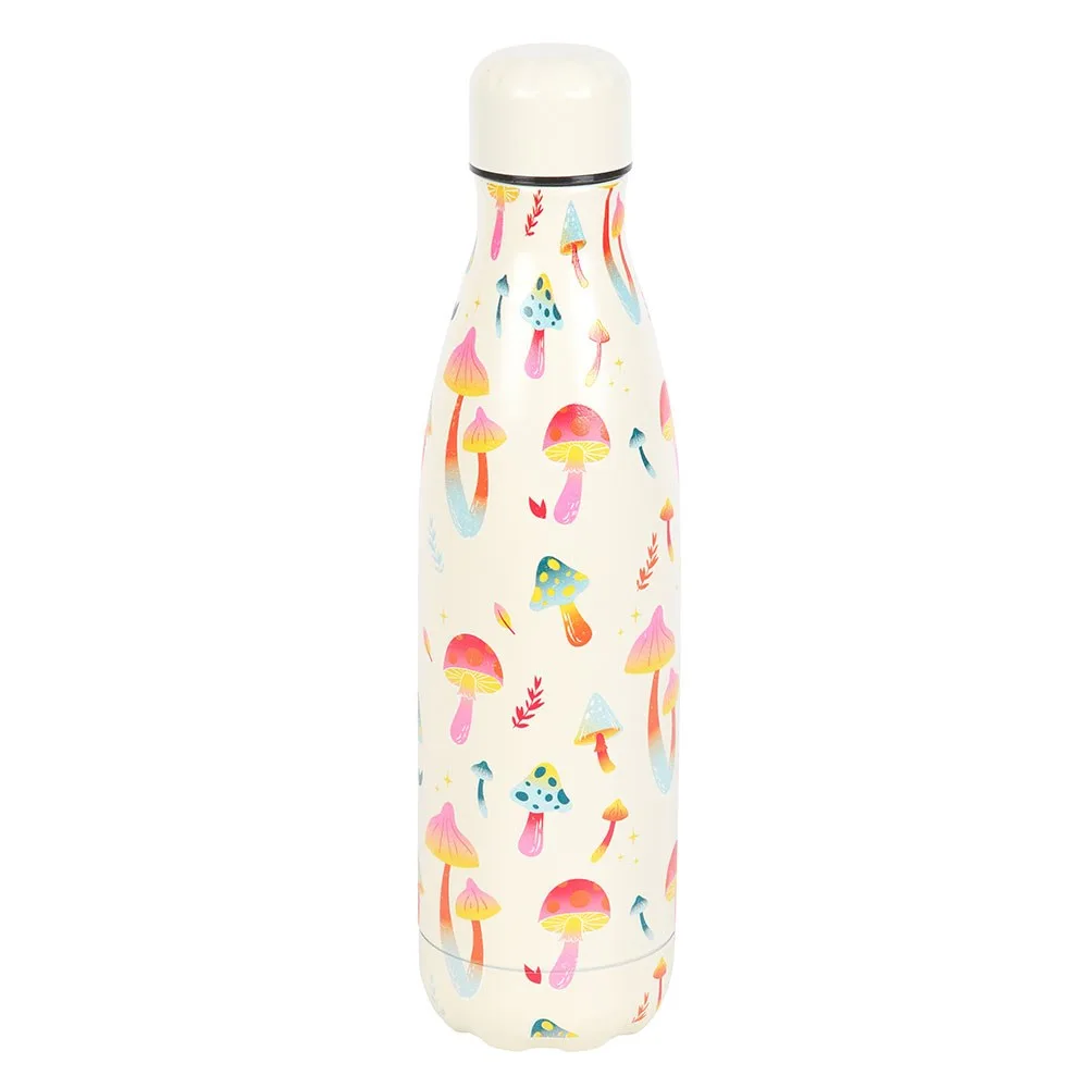Funky Fungi Mushroom Print Metal Water Bottle - Image 4