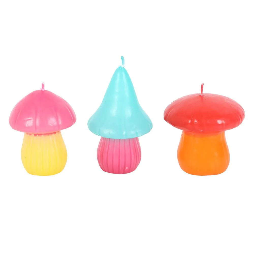 Set of 3 Mushroom Shaped Candles - Image 2