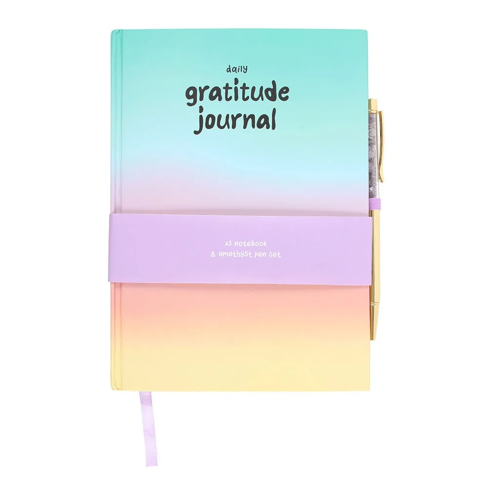 Multicoloured Gratitude Journal with Amethyst Pen - Image 3