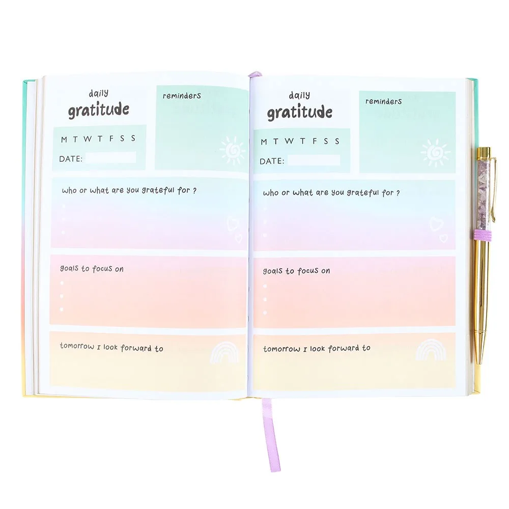 Multicoloured Gratitude Journal with Amethyst Pen - Image 6