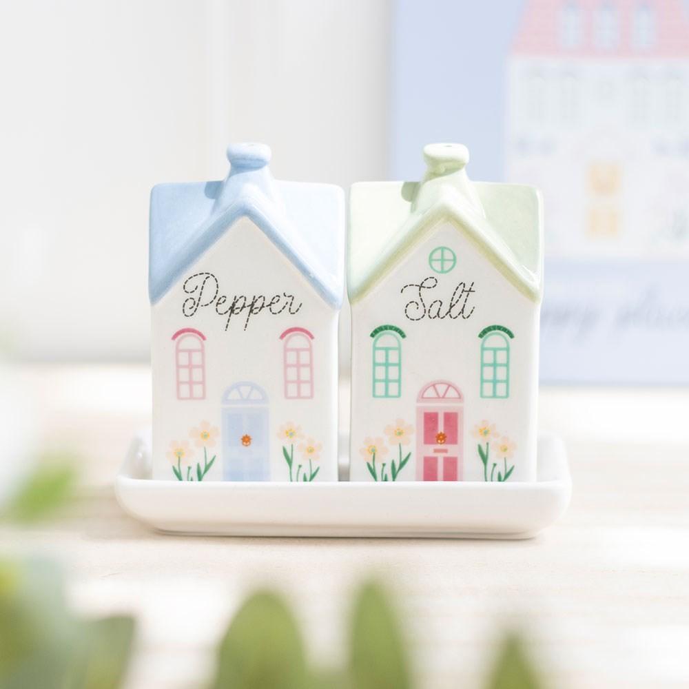Pastel House Salt and Pepper Shakers Pastel House Salt and Pepper Shakers