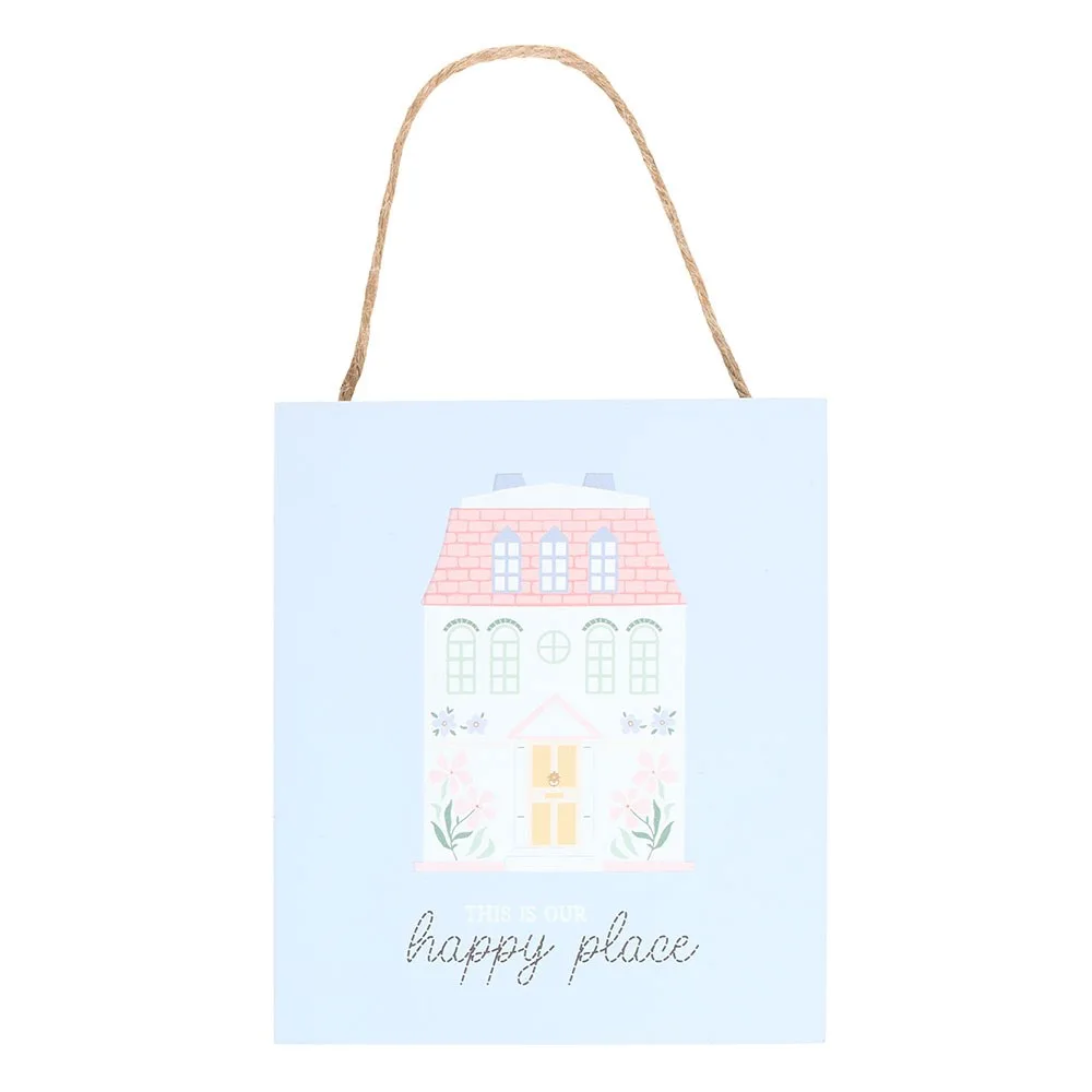 This Is Our Happy Place Pastel House Hanging Sign, photo 2 of 4