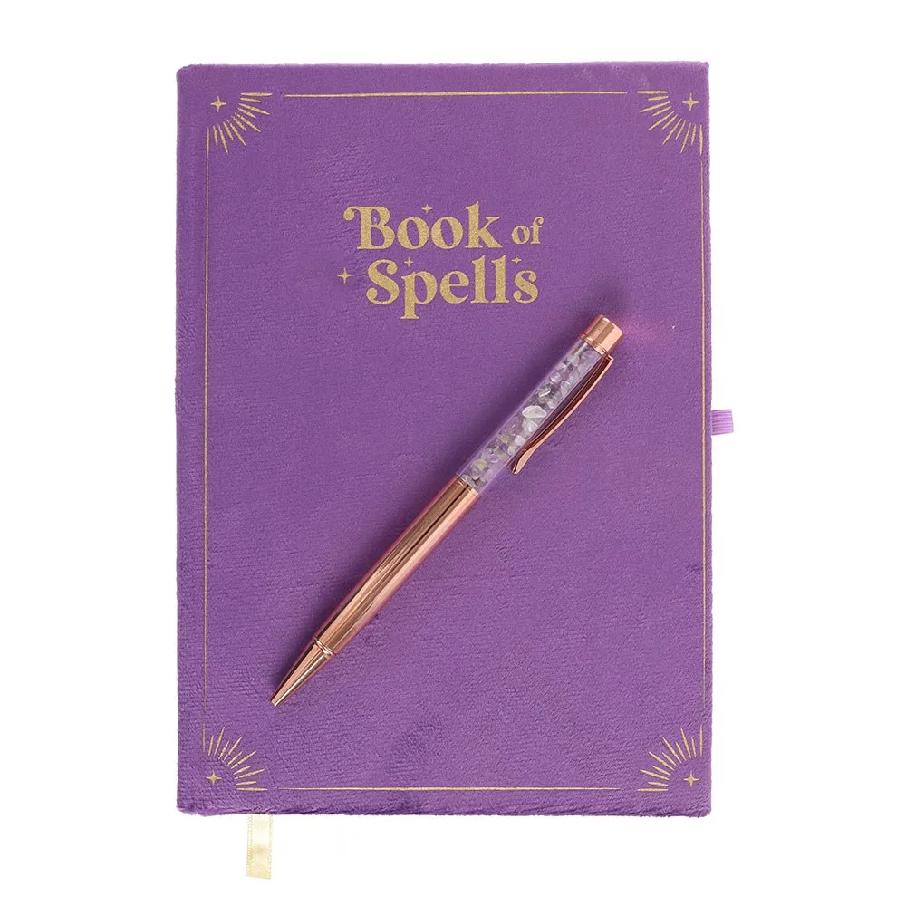 Book of Spells Journal with Amethyst Crystal Pen, photo 3 of 7