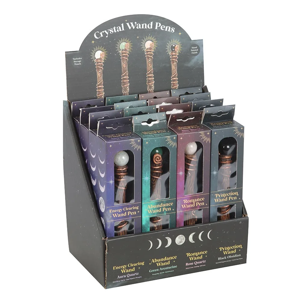 Set of 16 Crystal Wand Pens in Display - Image 2