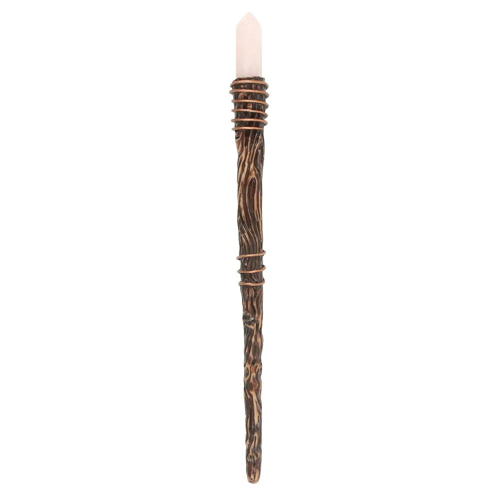 Thin Romance Rose Quartz Crystal Wand, photo 2 of 4