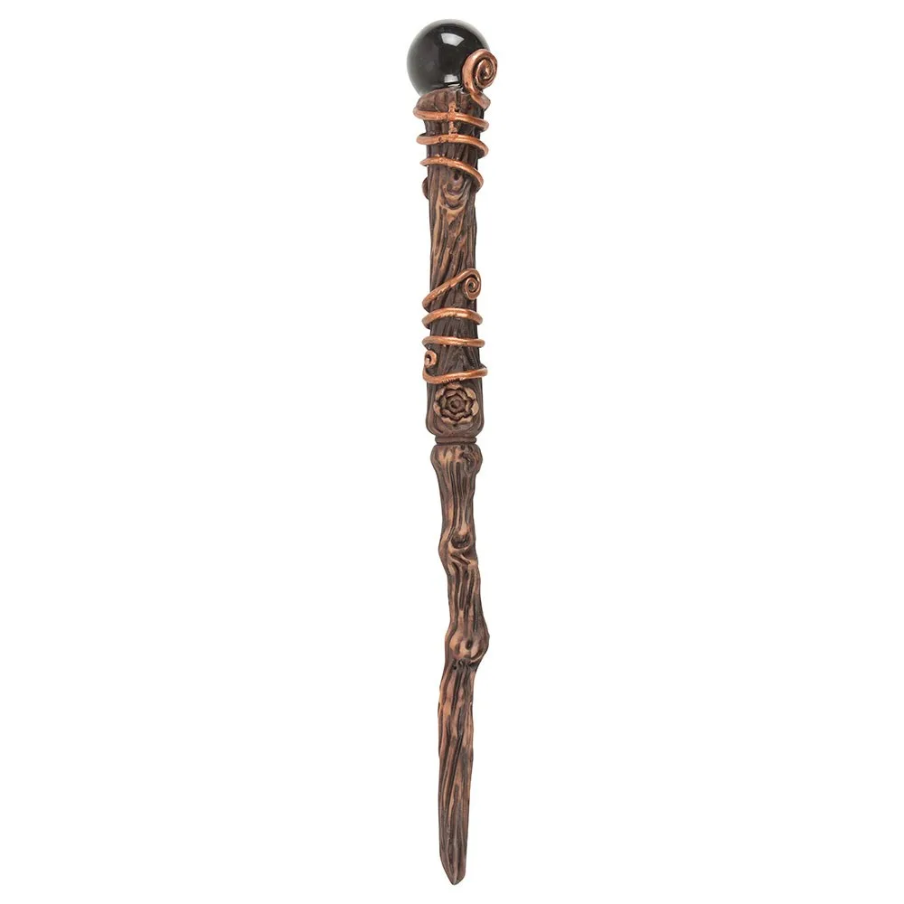 Protection Black Obsidian Crystal Wand with Pouch - Image 4