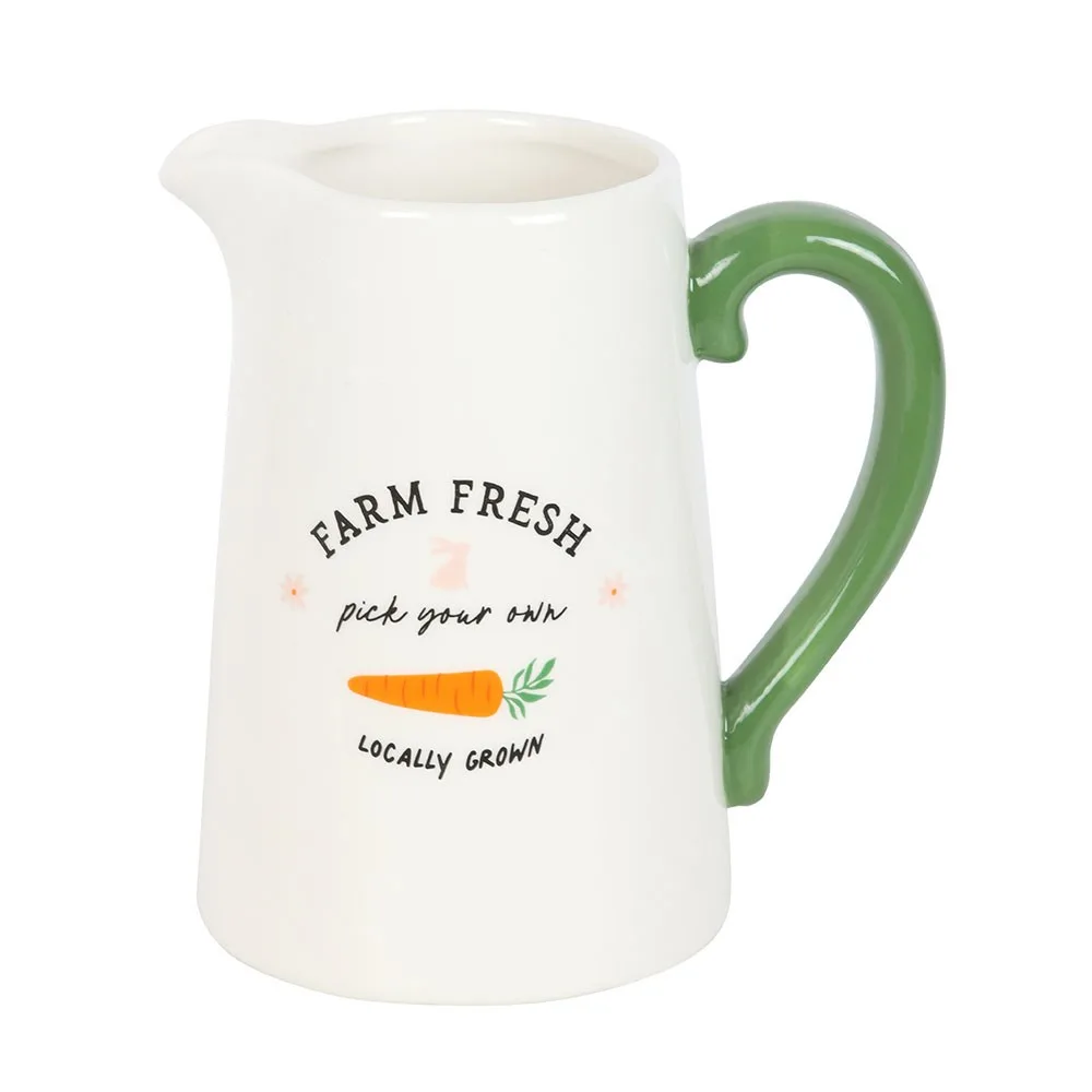 Farm Fresh Carrot Patch Ceramic Flower Jug - Image 4