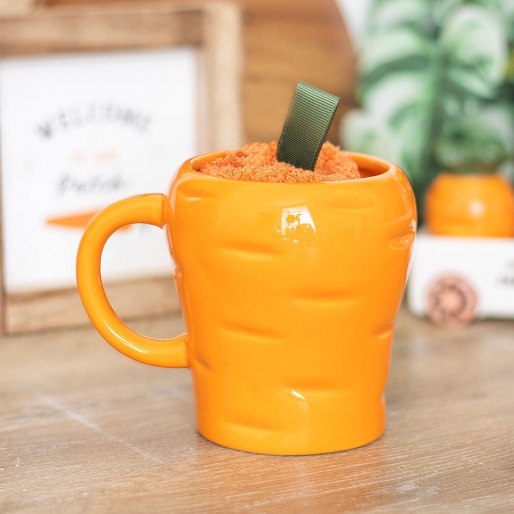 Carrot Shaped Mug and Socks Set Carrot Shaped Mug and Socks Set
