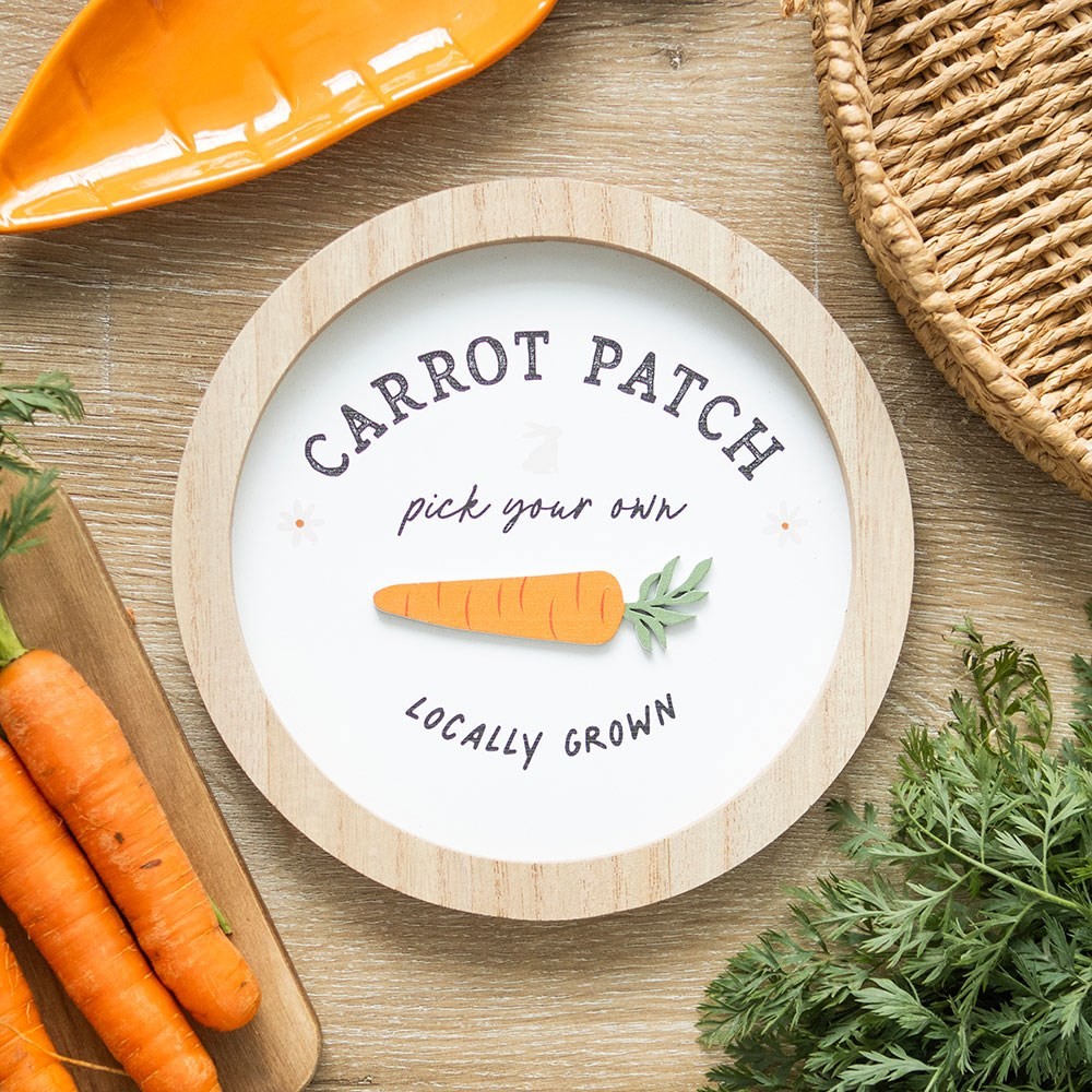 Carrot Patch Round 3D Wall Plaque Carrot Patch Round 3D Wall Plaque