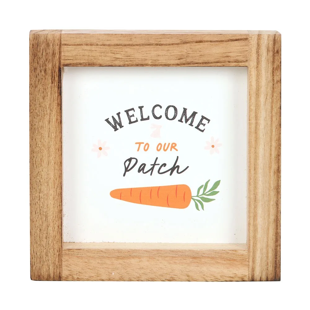 Welcome to Our Patch Wooden Frame Sign - Image 2