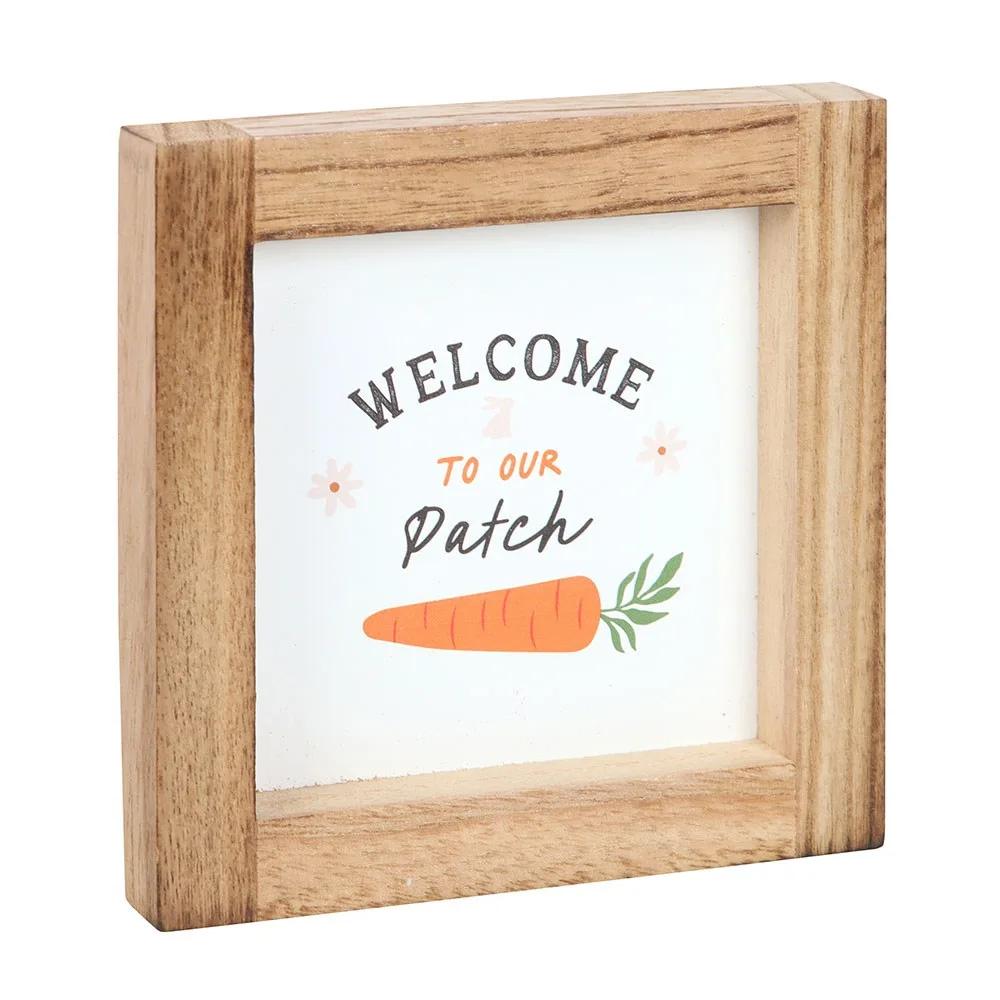Welcome to Our Patch Wooden Frame Sign - Image 3