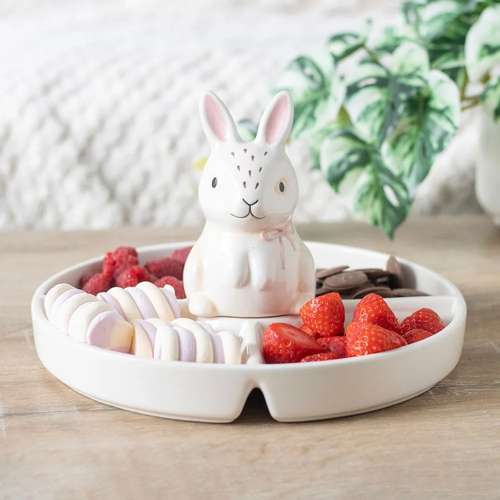 Bunny Chip & Dip Snack Dish Bunny Chip & Dip Snack Dish