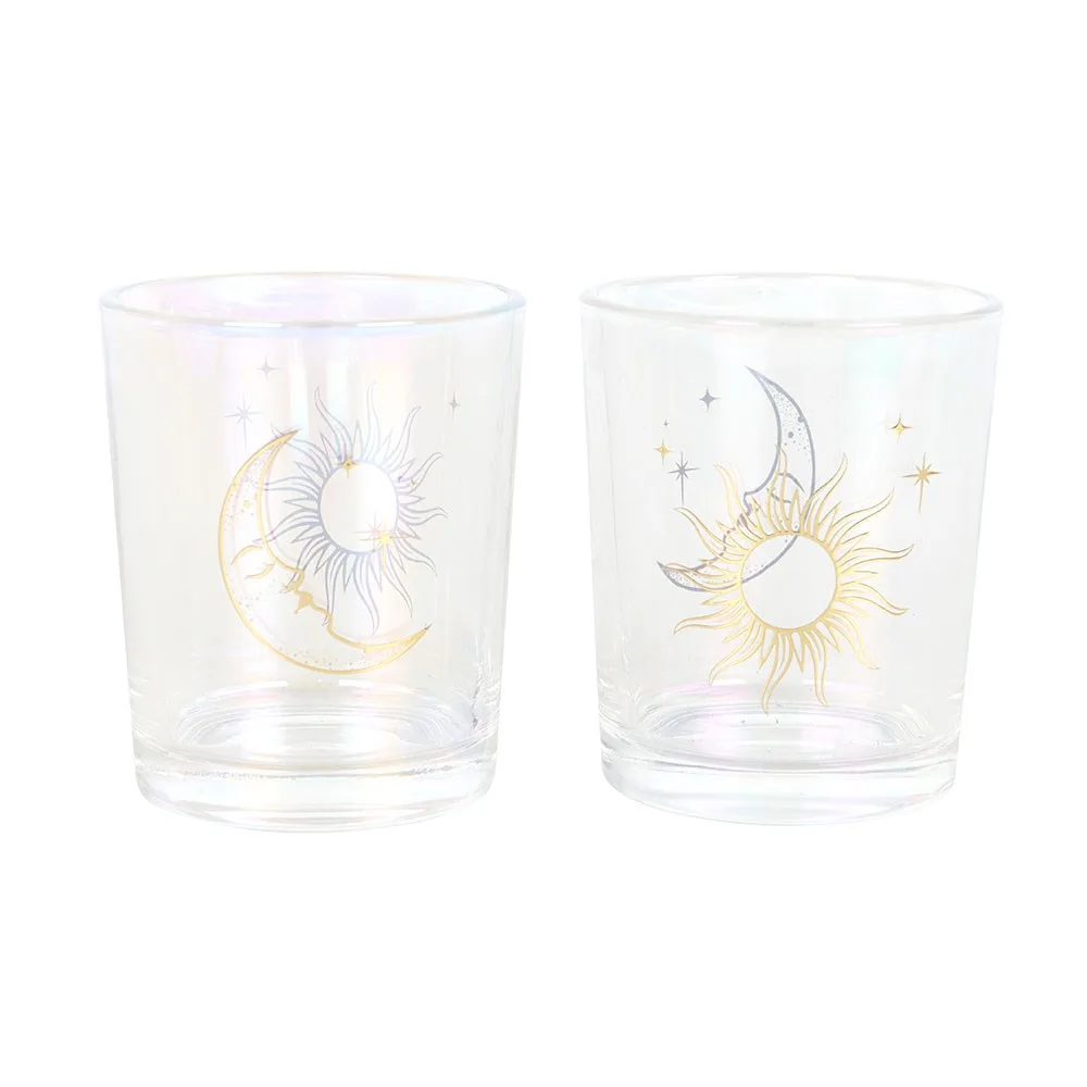 Iridescent Sun and Moon Votive Candle Holders, photo 2 of 5