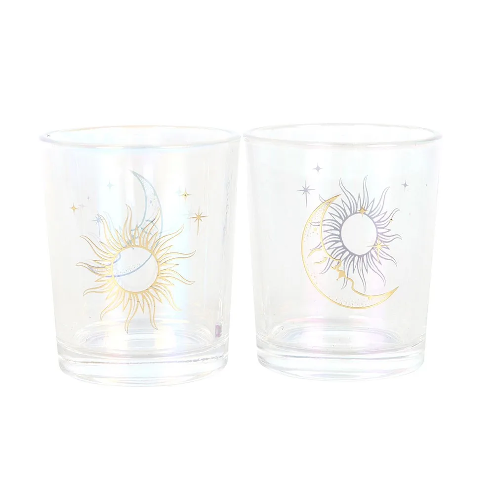 Iridescent Sun and Moon Votive Candle Holders, photo 3 of 5