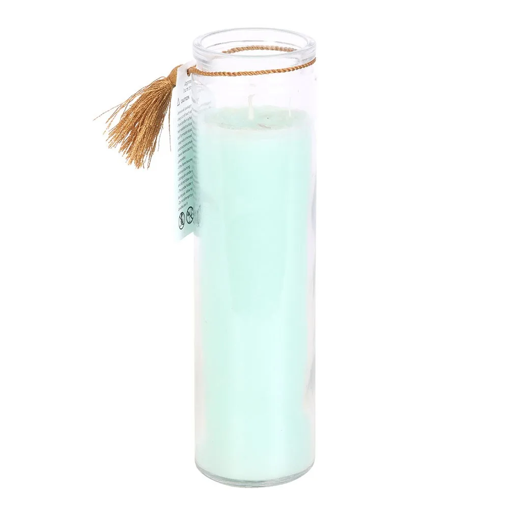 White Sage Tube Candle with Clear Quartz Crystals, photo 3 of 5
