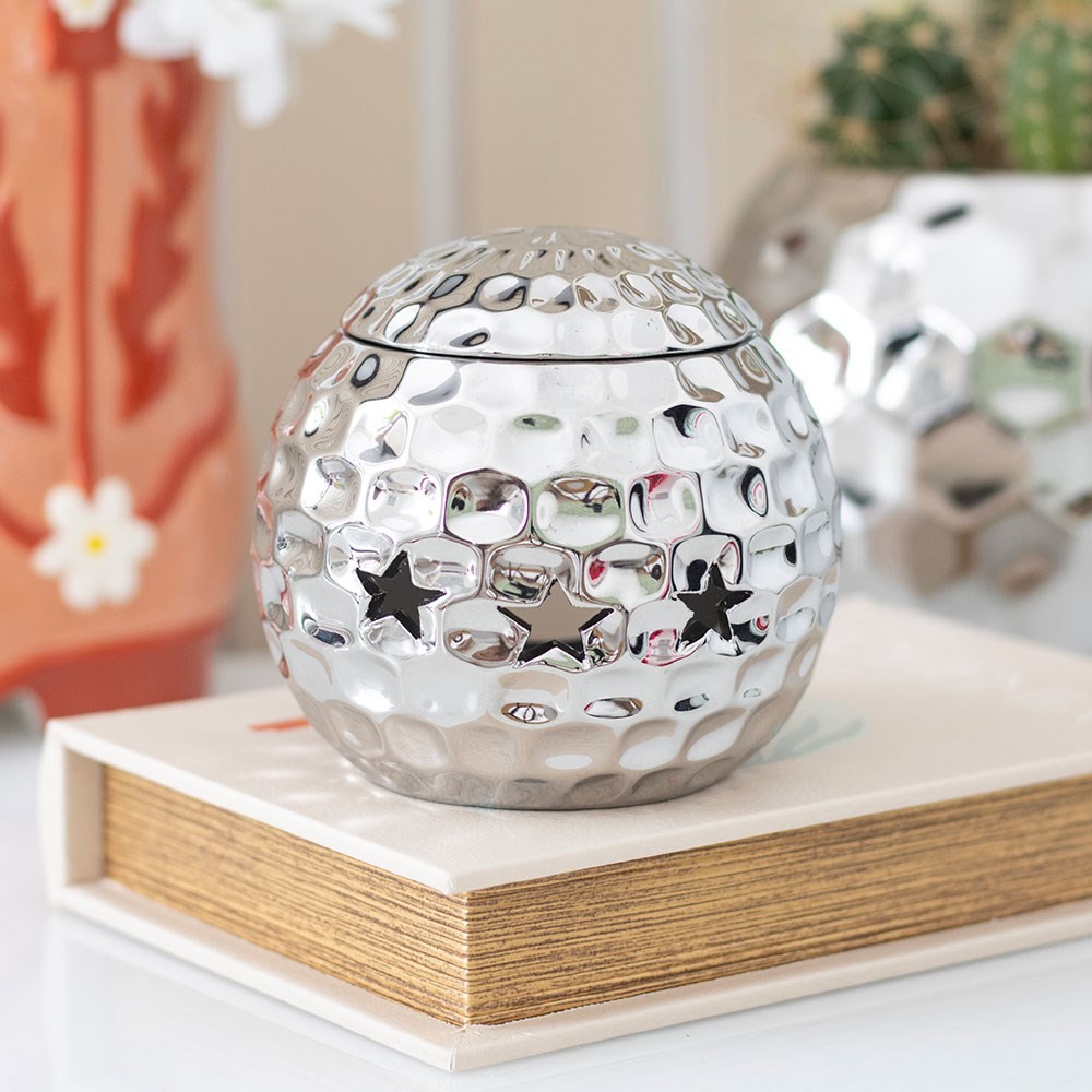 Silver Disco Ball Oil Burner Silver Disco Ball Oil Burner