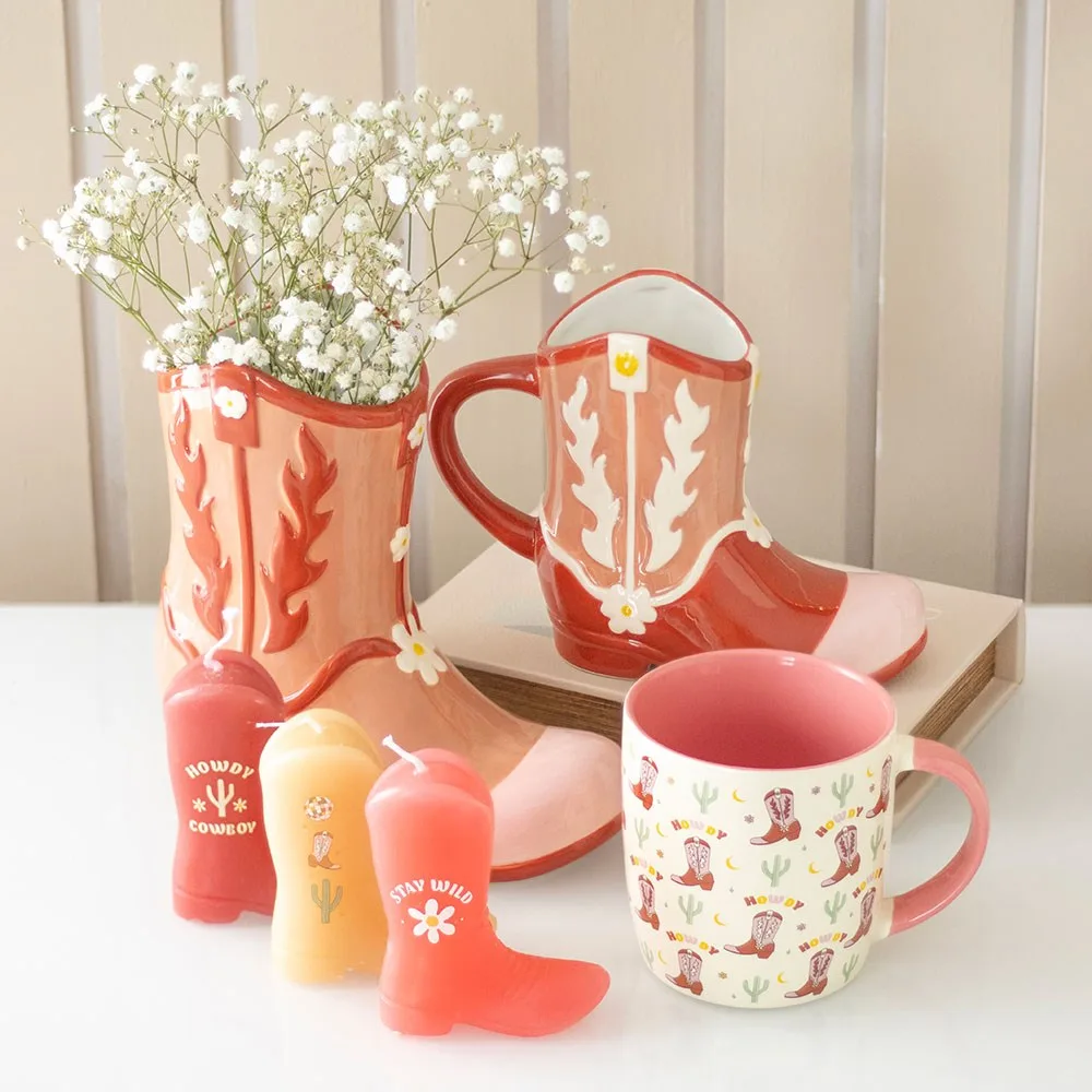 Set of 3 Cowboy Boot Candles - Image 5