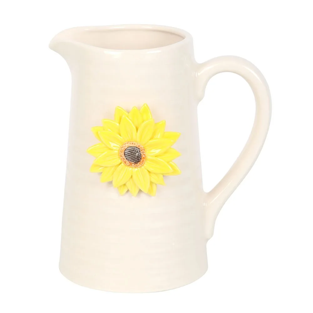 Hello Sunshine Ceramic Flower Jug with 3D Sunflower, photo 2 of 6