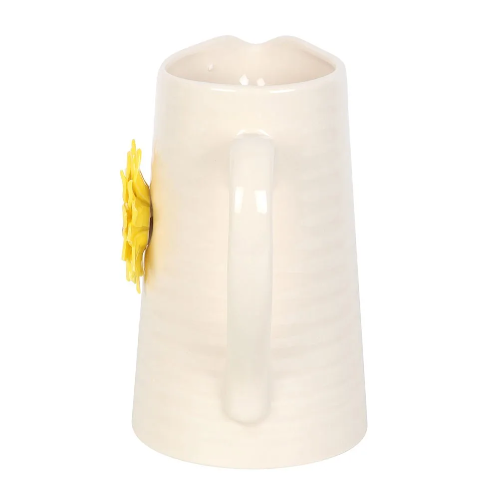 Hello Sunshine Ceramic Flower Jug with 3D Sunflower, photo 3 of 6