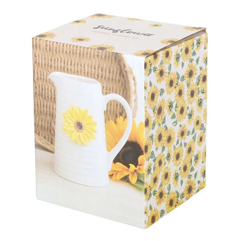 Hello Sunshine Ceramic Flower Jug with 3D Sunflower, photo 5 of 6
