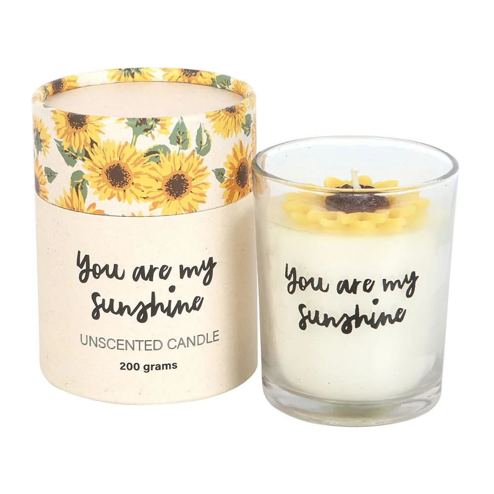 You Are My Sunshine Candle with 3D Sunflower, photo 3 of 6