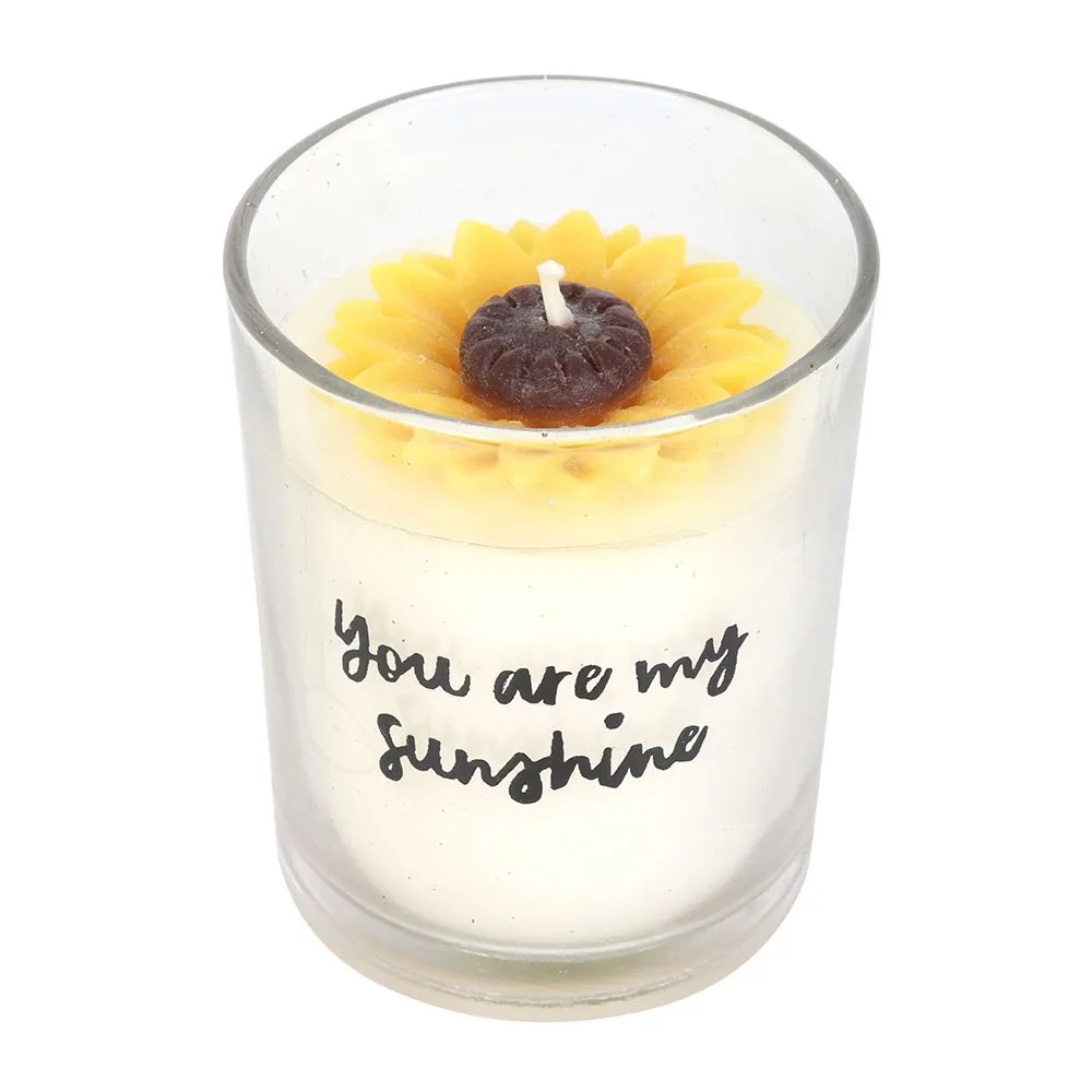 You Are My Sunshine Candle with 3D Sunflower, photo 4 of 6
