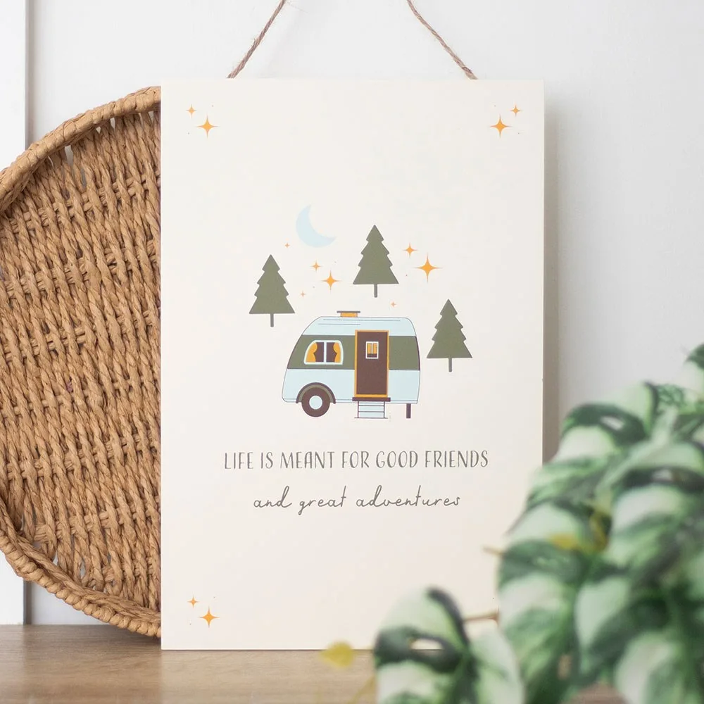Good Friends and Great Adventures Hanging Sign Good Friends and Great Adventures Hanging Sign