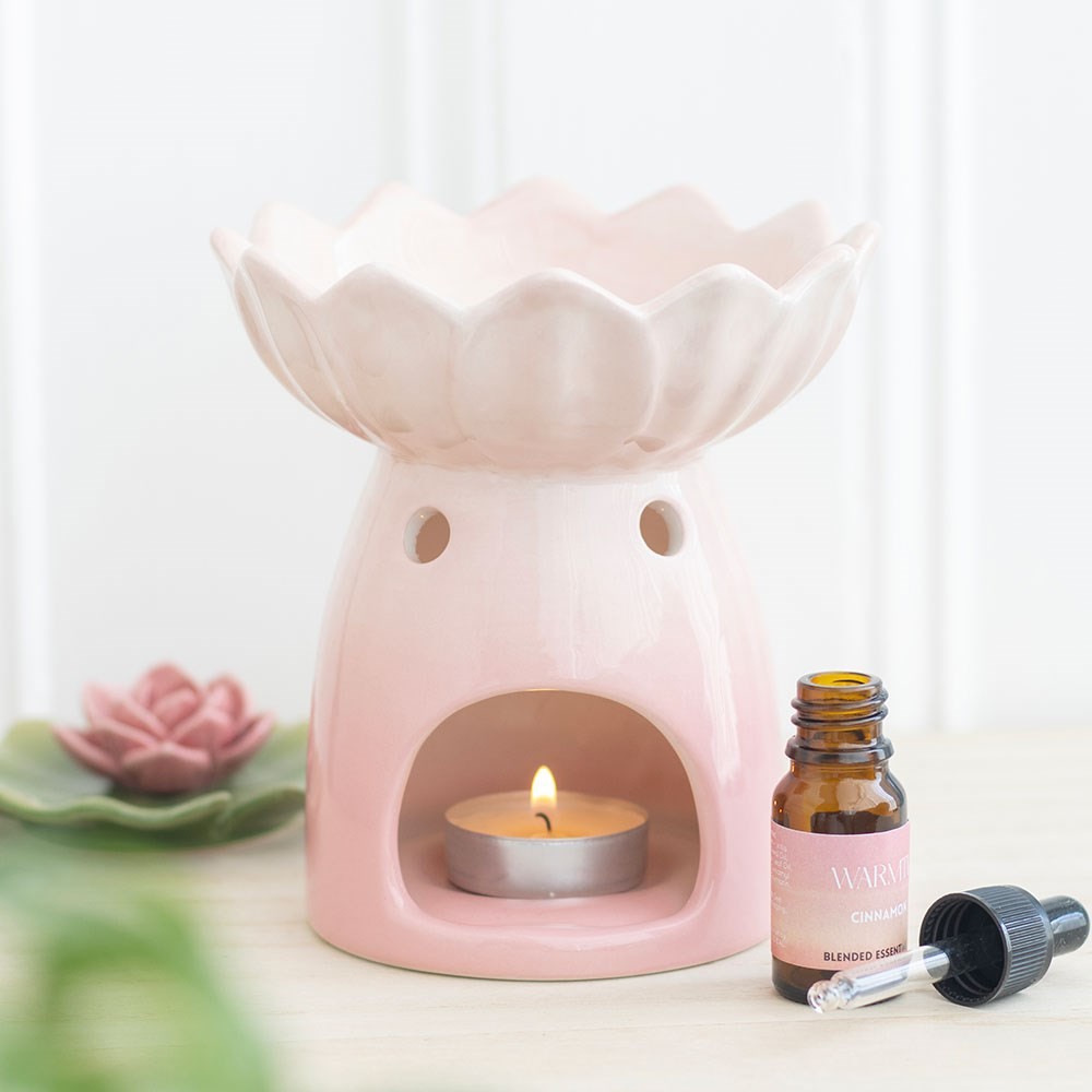 Pink Water Lily Oil Burner and Wax Warmer Pink Water Lily Oil Burner and Wax Warmer