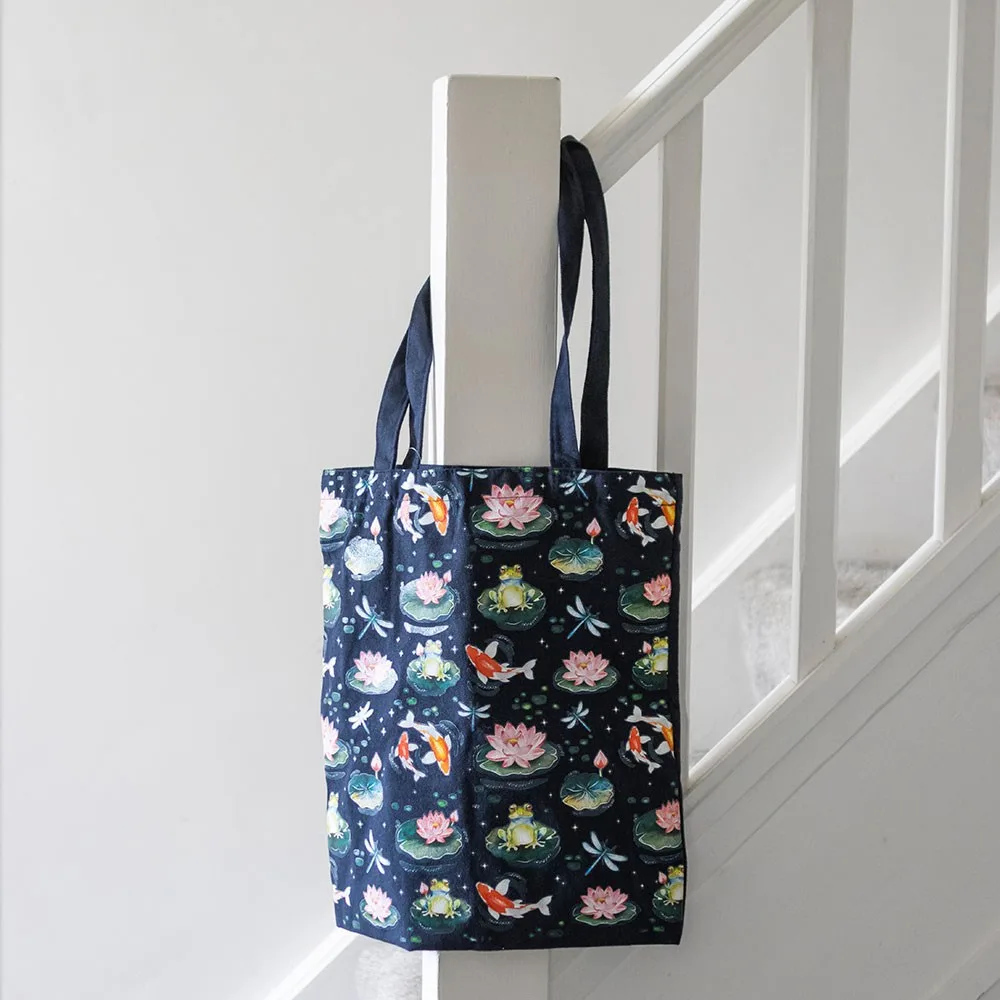 Pond Print Polycotton Tote Bag Pond Print Polycotton Tote Bag