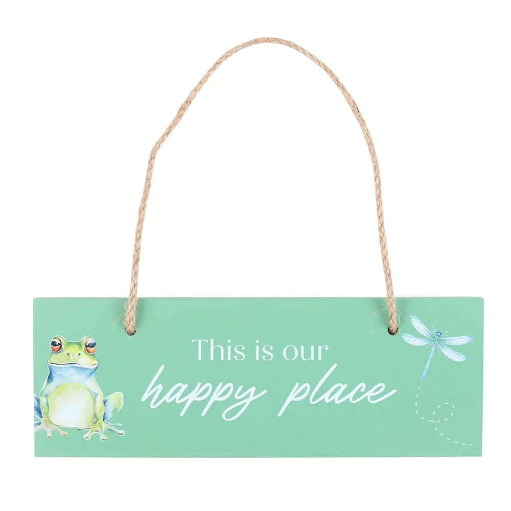 Light Green This is Our Happy Place Hanging Sign, photo 2 of 5