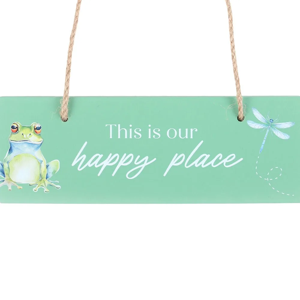 Light Green This is Our Happy Place Hanging Sign, photo 3 of 5