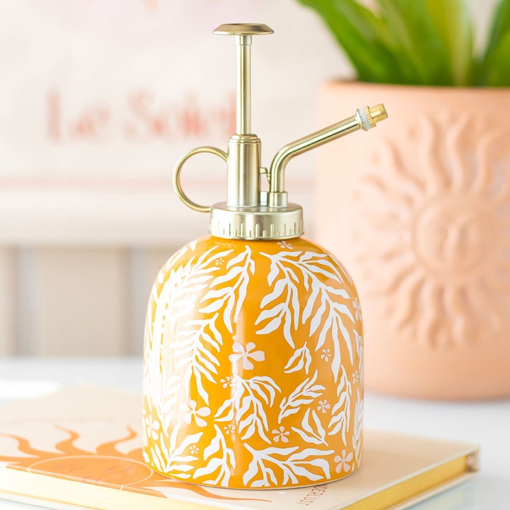 Summer Leaf Print Ceramic Plant Mister Summer Leaf Print Ceramic Plant Mister