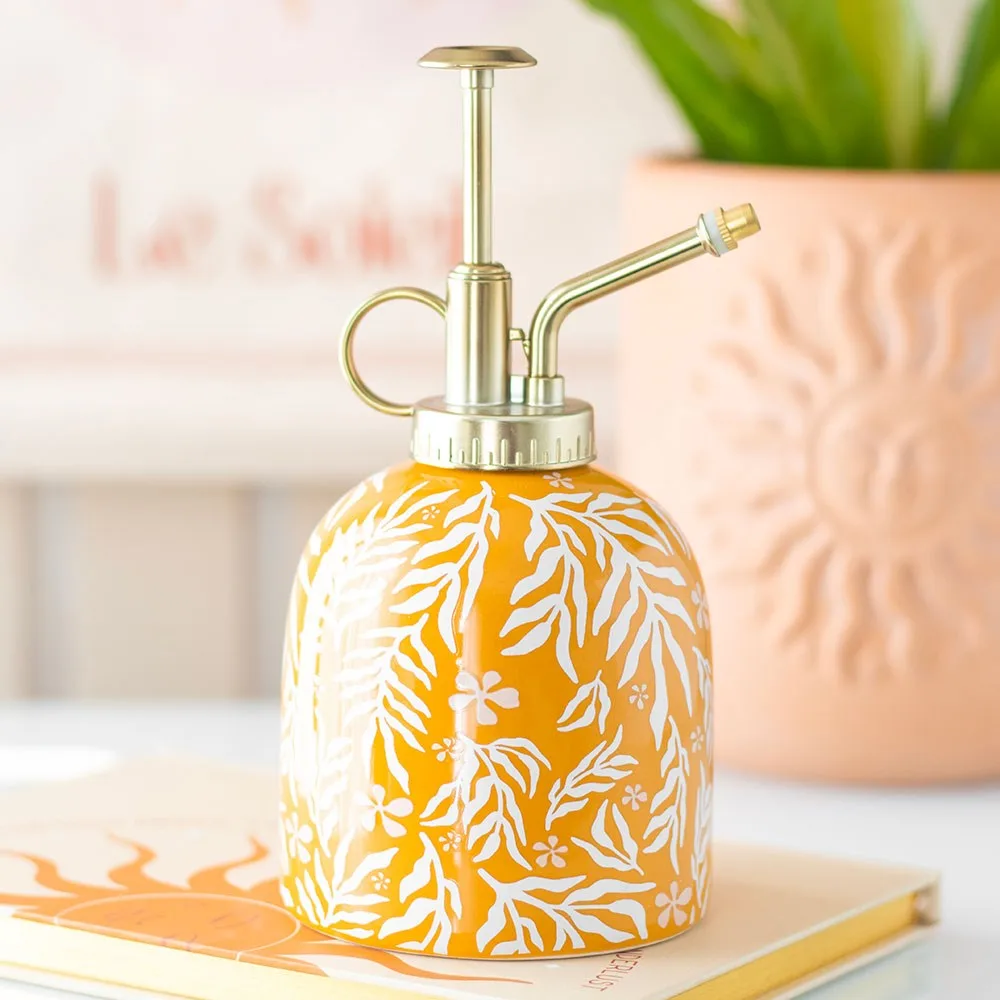 Summer Leaf Print Ceramic Plant Mister Summer Leaf Print Ceramic Plant Mister