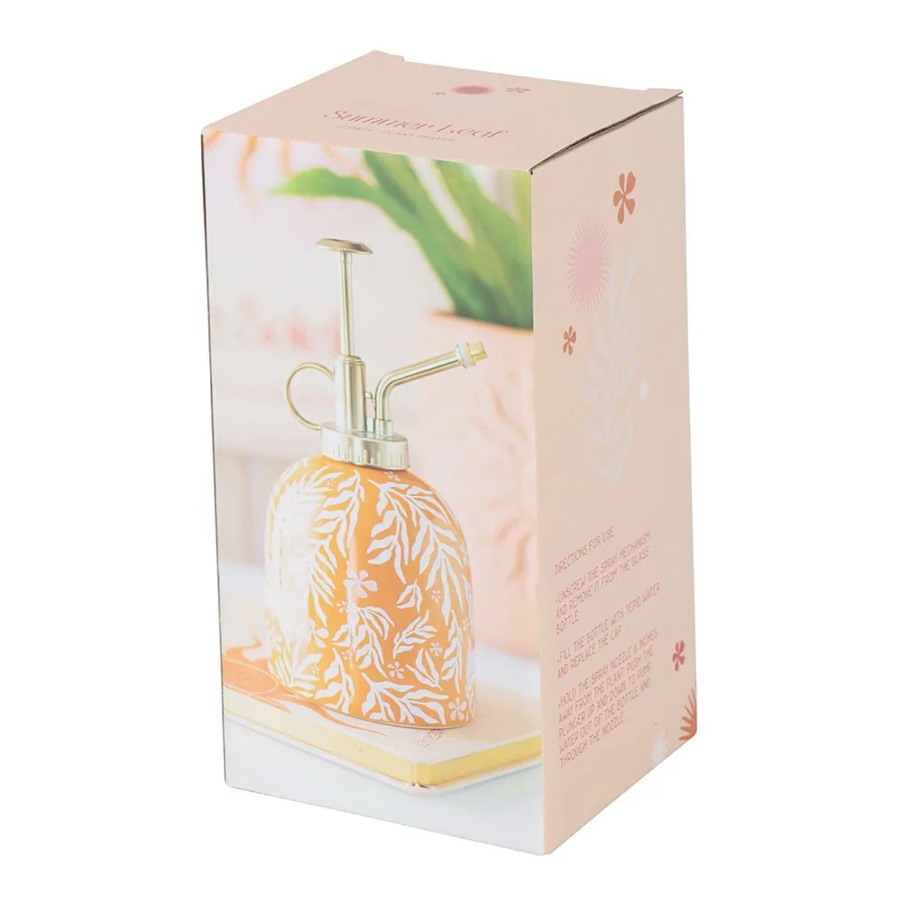 Summer Leaf Print Ceramic Plant Mister - Image 5