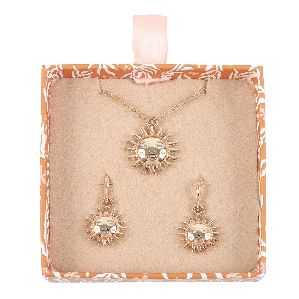 Sun Earring and Necklace Set - Image 3