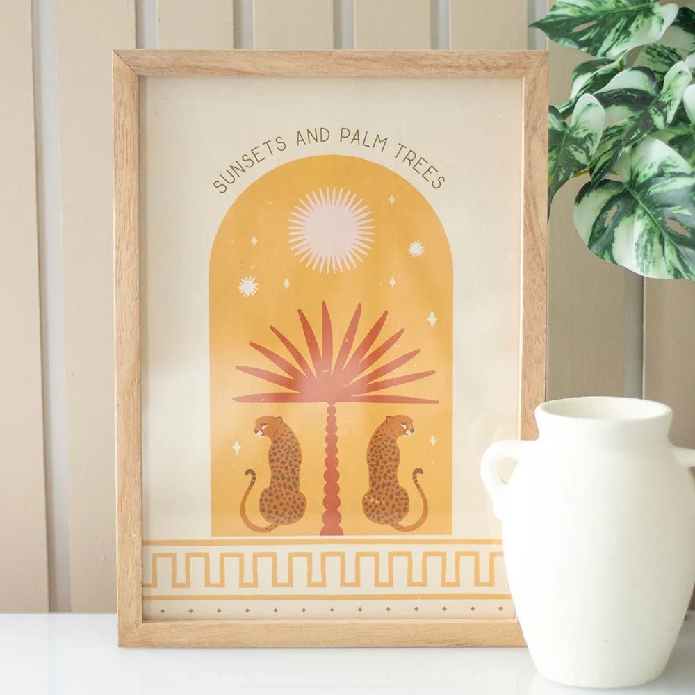 Leopard Palm Framed Wall Art Print Leopard Palm Framed Wall Art Print