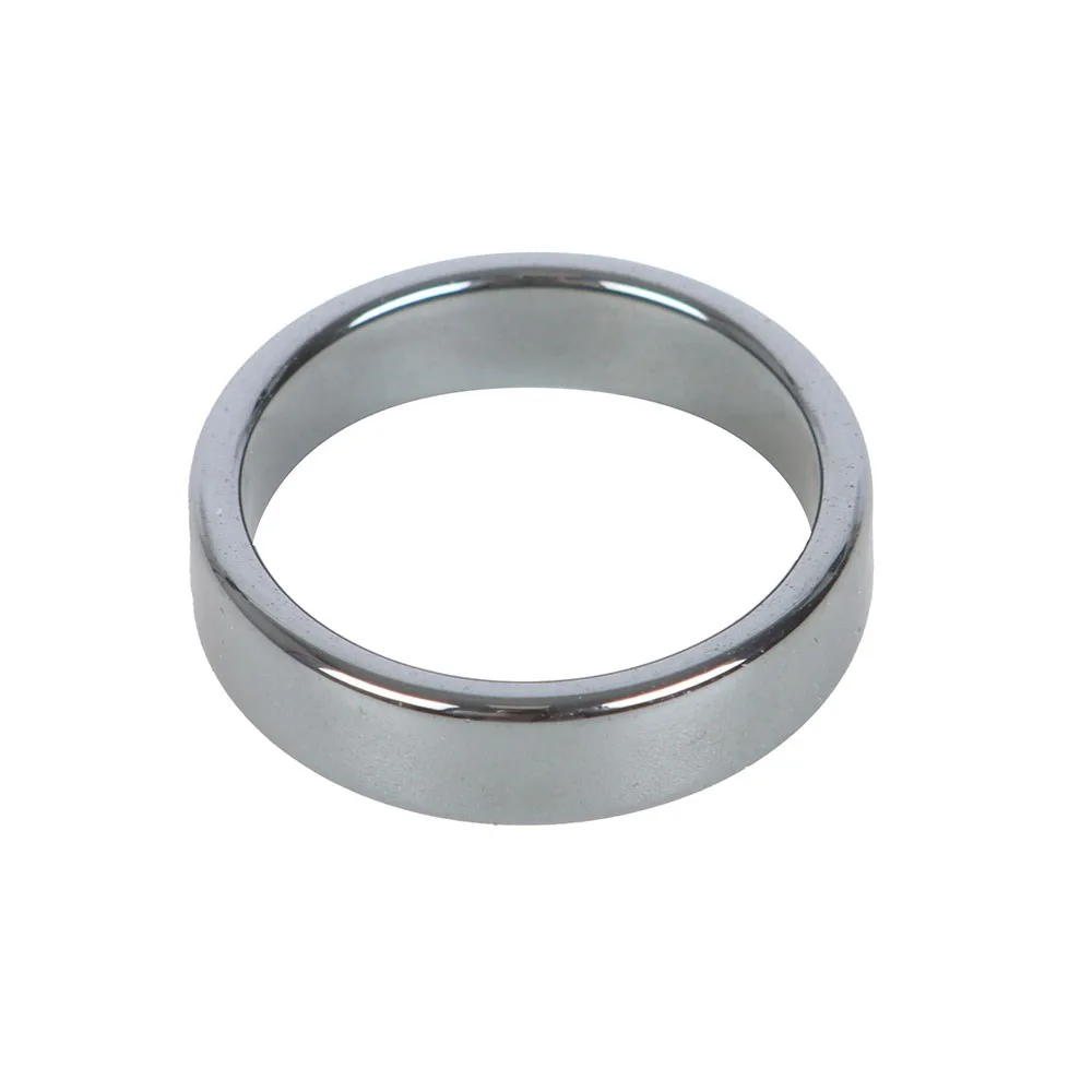 Set of 32 Healing Hematite Rings in Display - Image 3