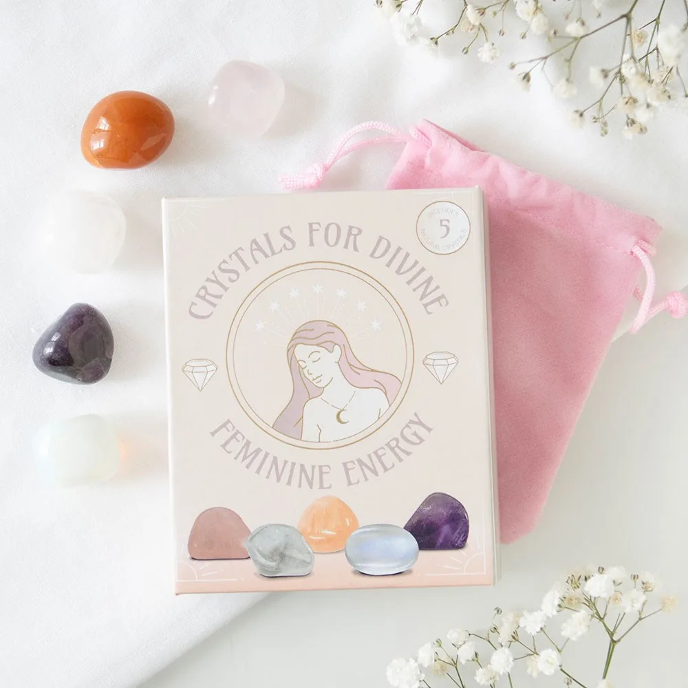 Set of 5 Crystals for Divine Feminine Energy Set of 5 Crystals for Divine Feminine Energy