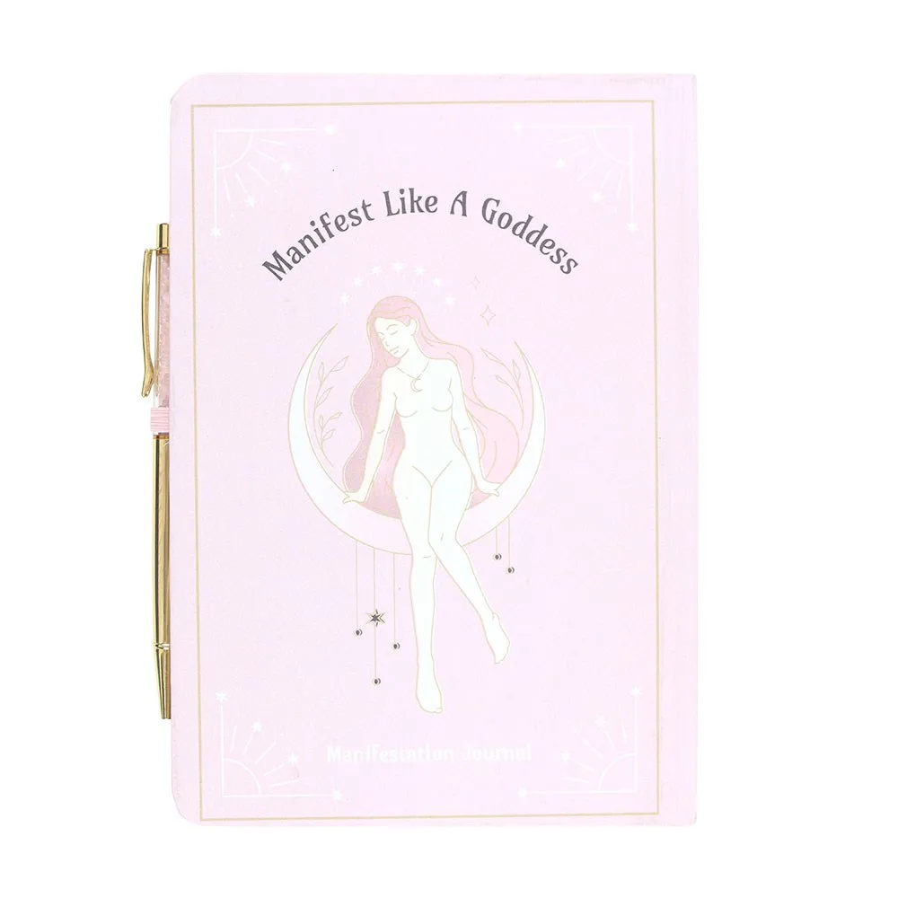 Goddess Energy A5 Manifestation Journal and Rose Quartz Crystal Pen - Image 3