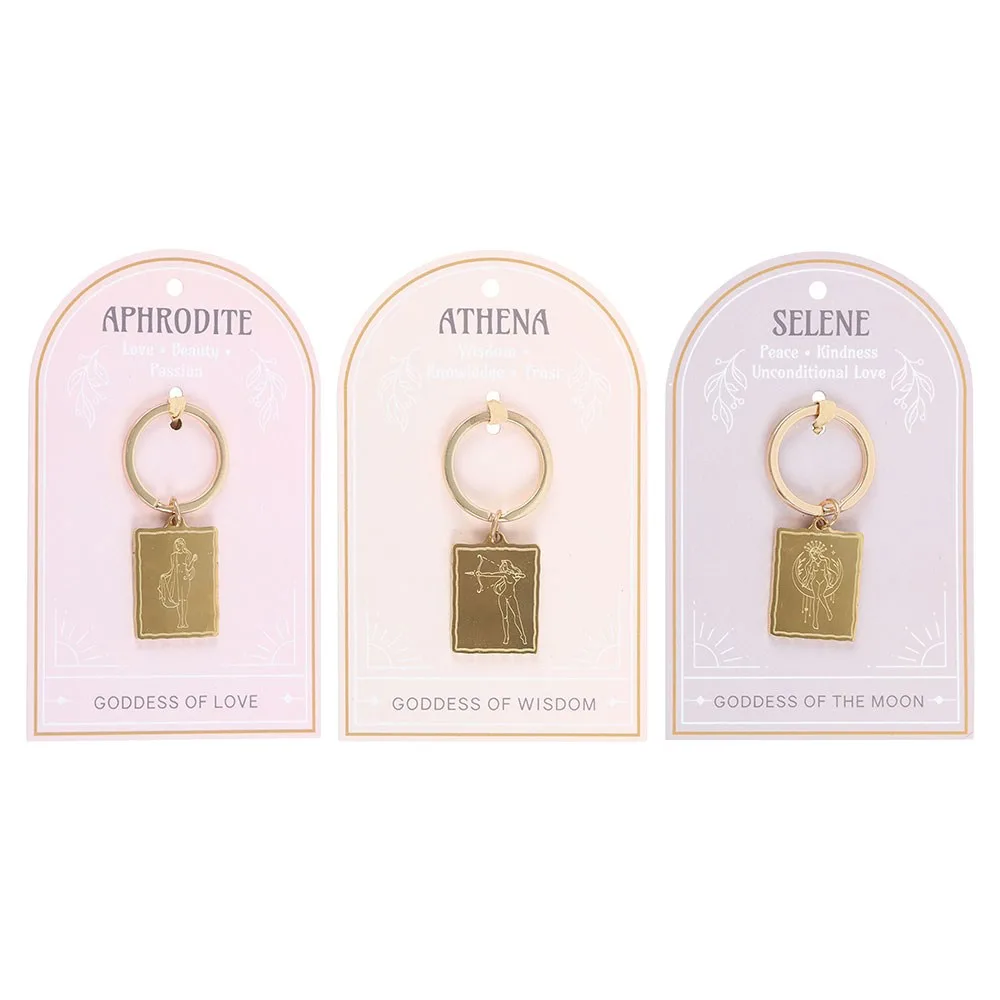 Set of 24 Goddess Talisman Keyrings on Display - Image 3
