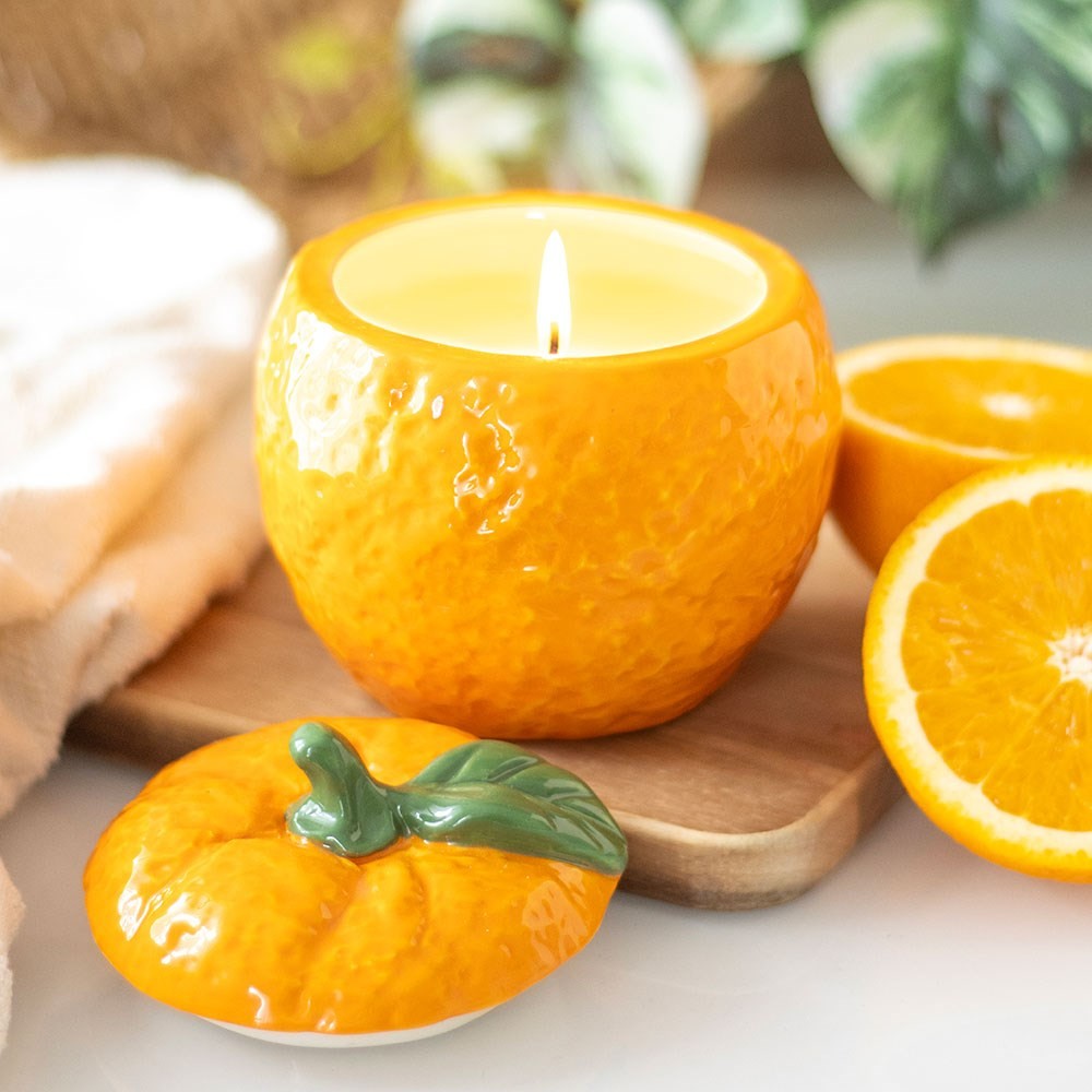 Orange Shaped Candle Jar Orange Shaped Candle Jar