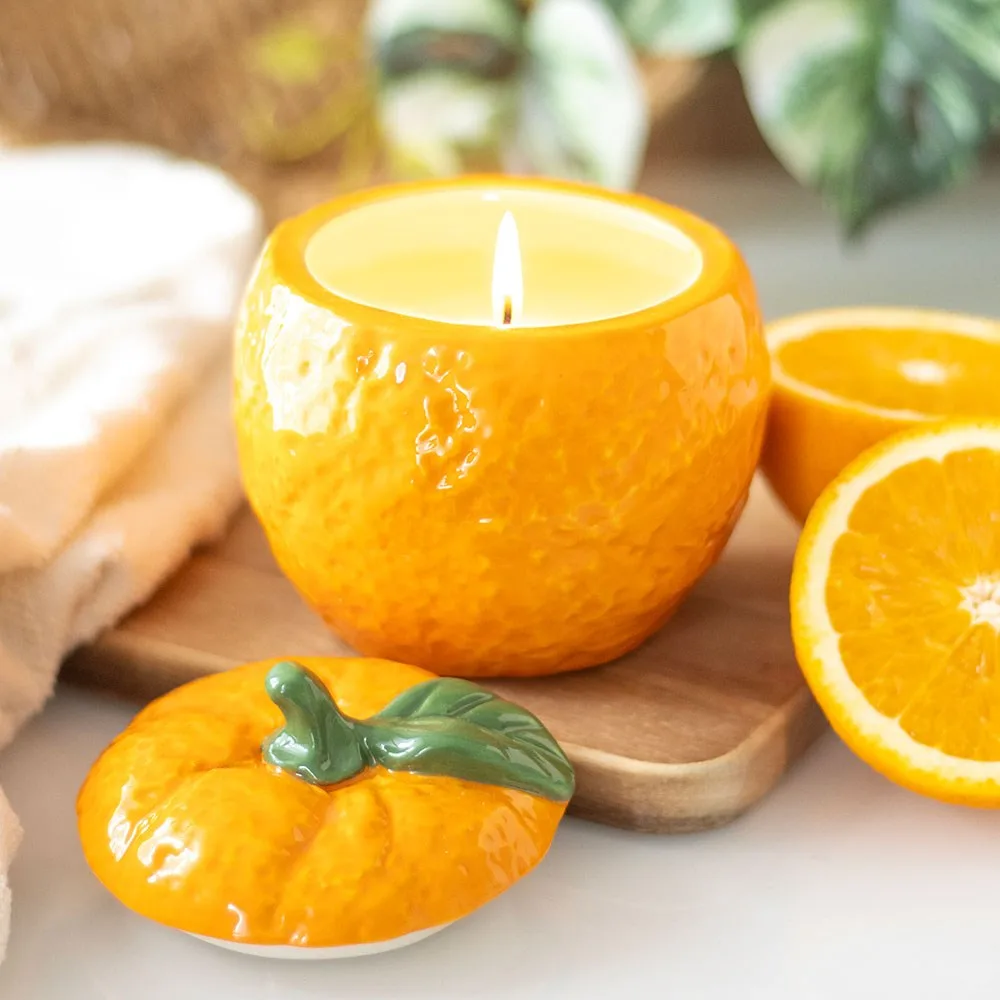 Orange Shaped Candle Jar Orange Shaped Candle Jar