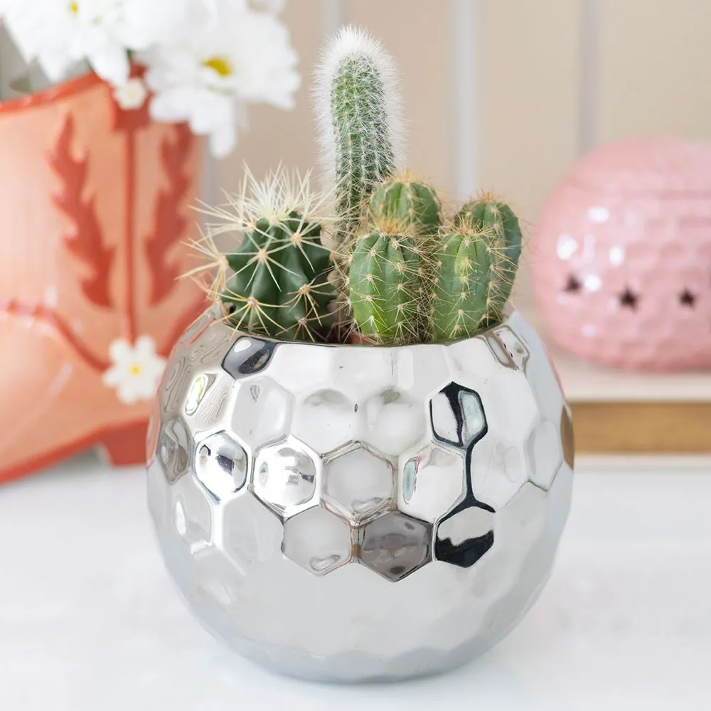 Silver Disco Ball Vase Silver Disco Ball Vase