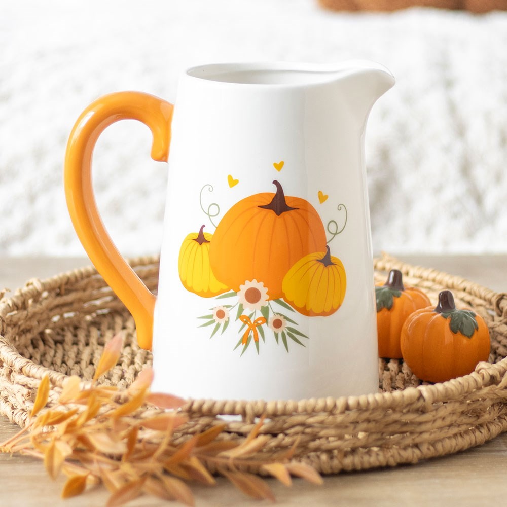 Autumn Pumpkin Ceramic Flower Jug Autumn Pumpkin Ceramic Flower Jug